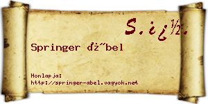 Springer Ábel névjegykártya