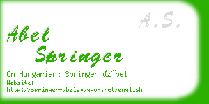 abel springer business card